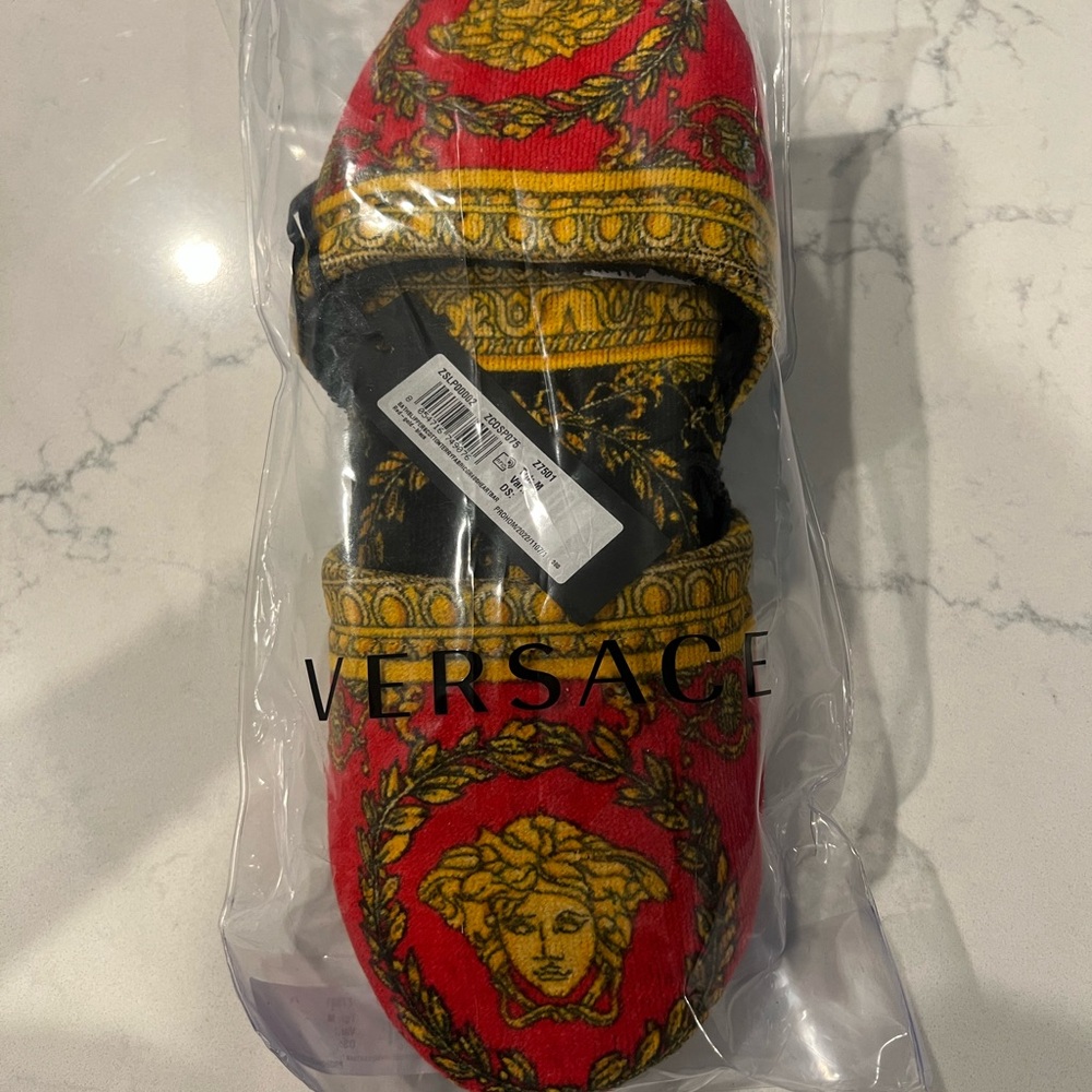 Versace Black and Gold Patterned Garment